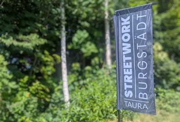  Fahne von Streetwork Burgstädt